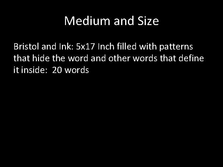 Medium and Size Bristol and Ink: 5 x 17 Inch filled with patterns that