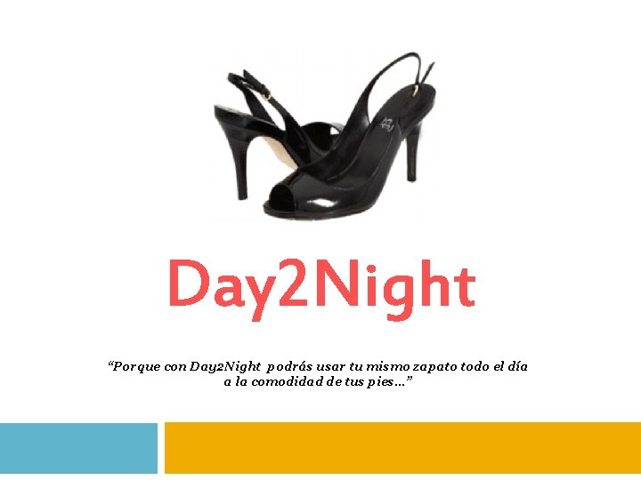 Day 2 Night “Porque con Day 2 Night podrás usar tu mismo zapato todo