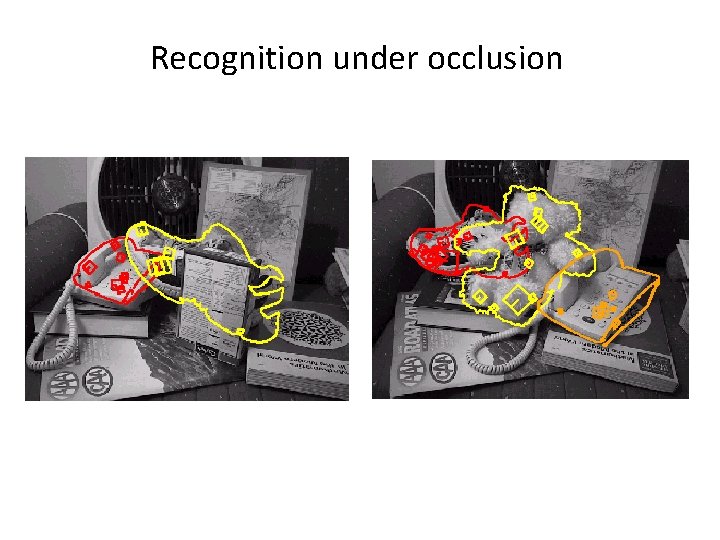 Recognition under occlusion Recognition under occlusion