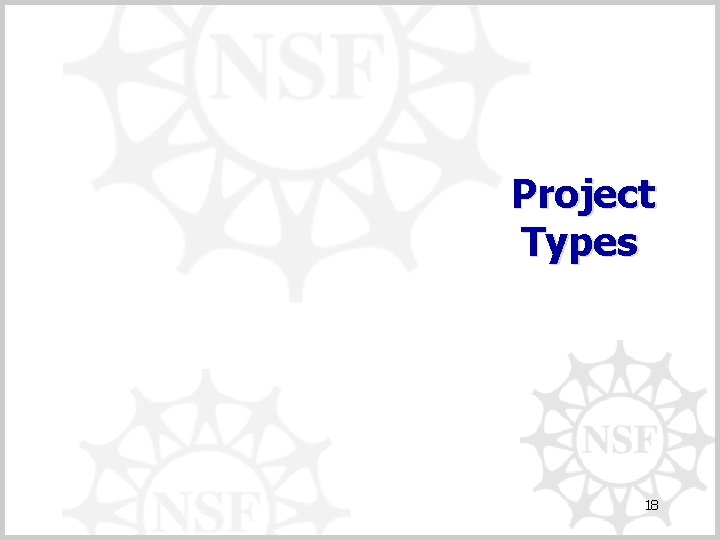 Project Types 18 