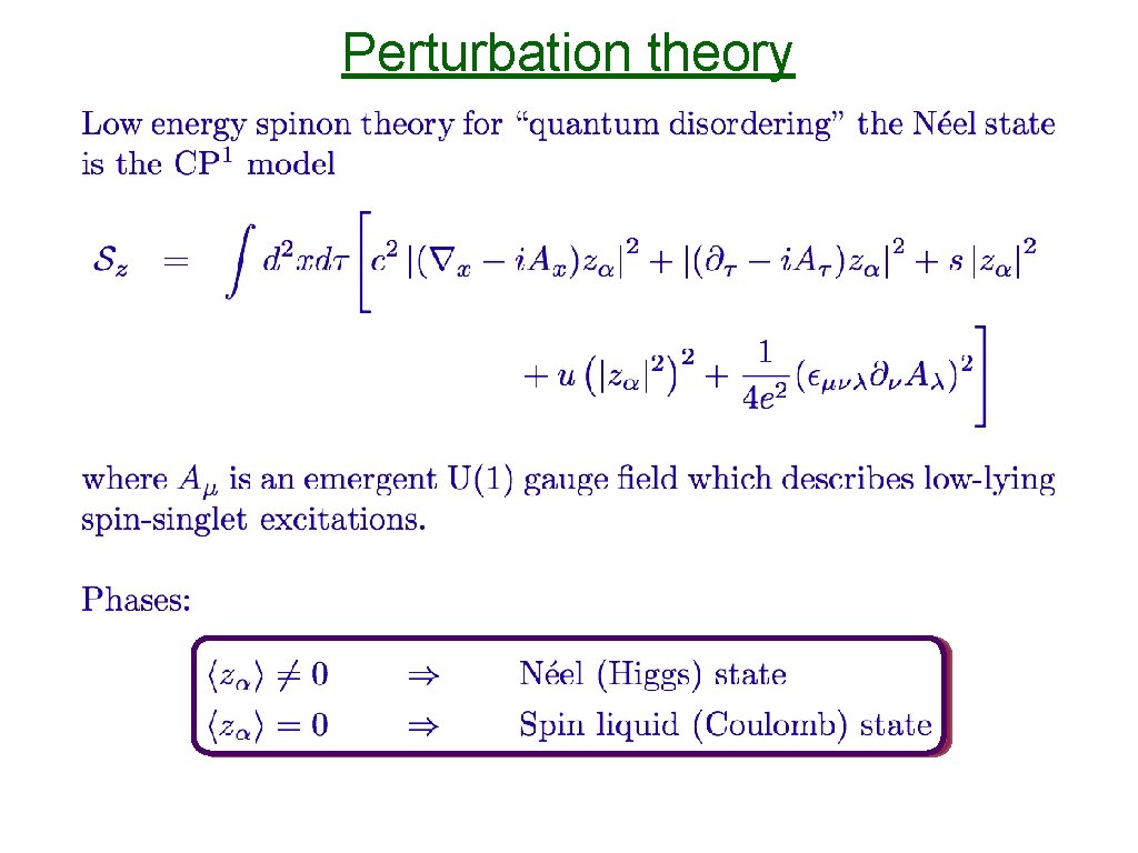 Perturbation theory 