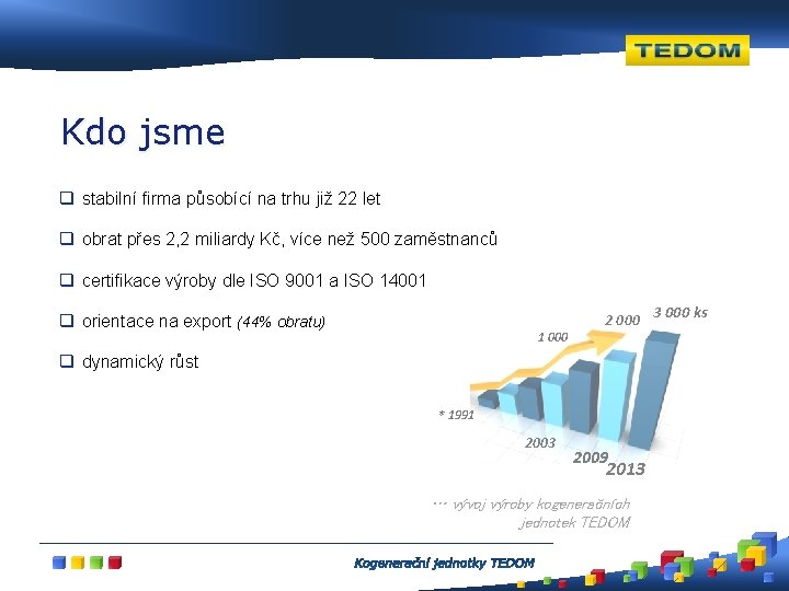 Kdo jsme q stabilní firma působící na trhu již 22 let q obrat přes