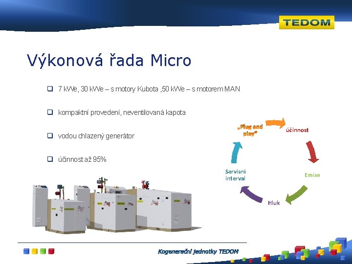 Výkonová řada Micro q 7 k. We, 30 k. We – s motory Kubota