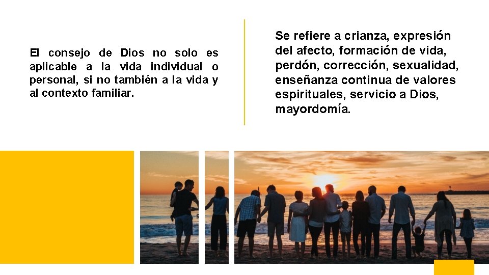 El consejo de Dios no solo es aplicable a la vida individual o personal,