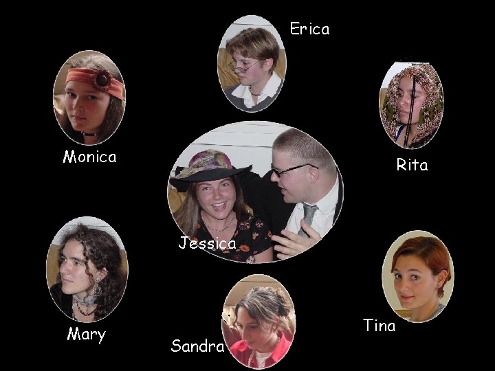 Erica Monica Rita Jessica Mary Sandra Tina 