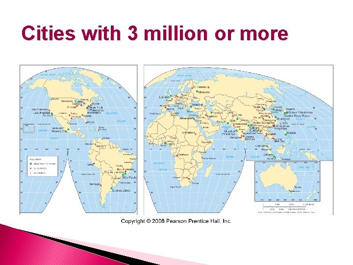 Cities with 3 million or more 