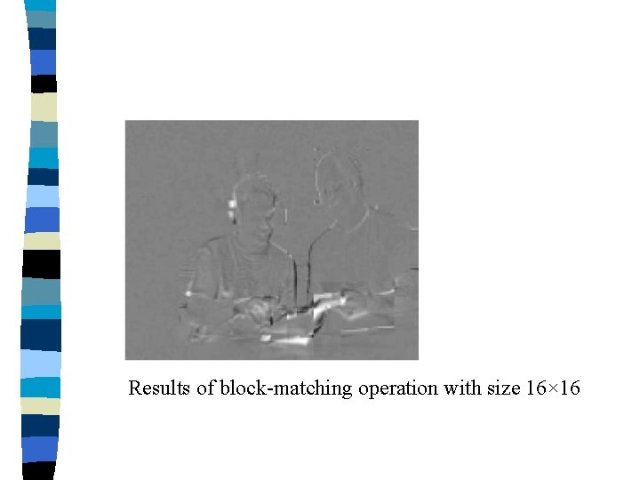 Results of block-matching operation with size 16× 16 