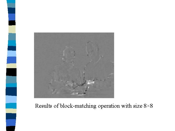 Results of block-matching operation with size 8× 8 
