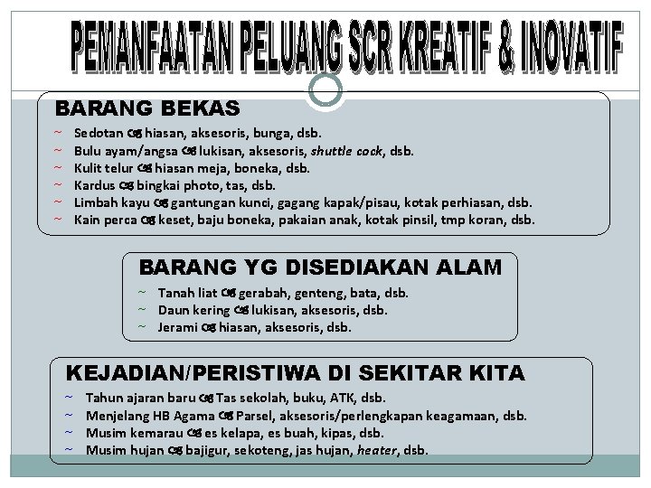 BARANG BEKAS ~ ~ ~ Sedotan hiasan, aksesoris, bunga, dsb. Bulu ayam/angsa lukisan, aksesoris,