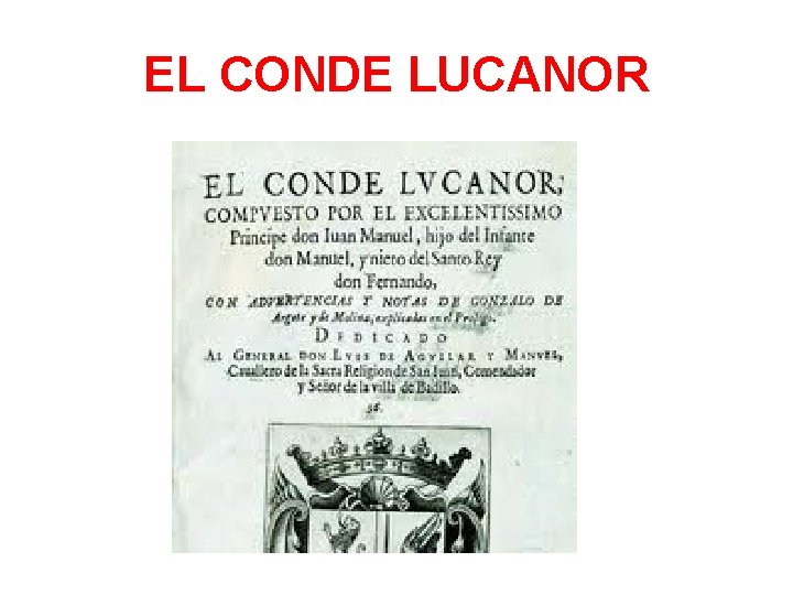 EL CONDE LUCANOR 