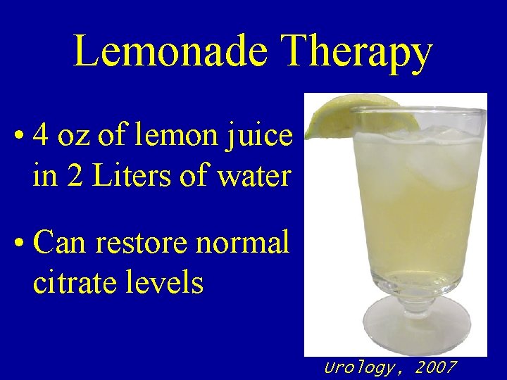 Lemonade Therapy • 4 oz of lemon juice in 2 Liters of water • Lemonade Therapy • 4 oz of lemon juice in 2 Liters of water •