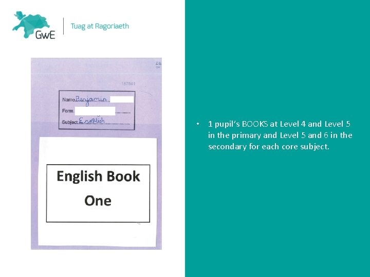  • 1 pupil’s BOOKS at Level 4 and Level 5 in the primary