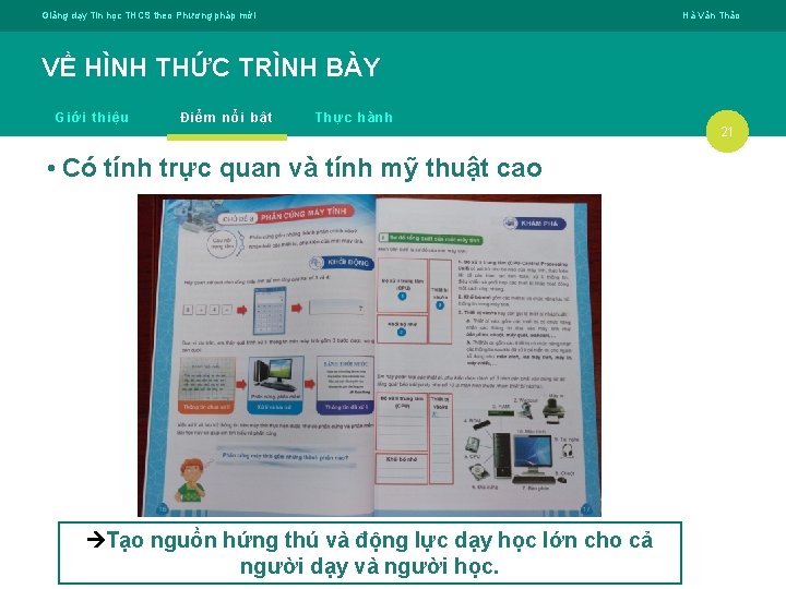 Giảng dạy Tin học THCS theo Phương pháp mới Hà Văn Thảo VỀ HÌNH