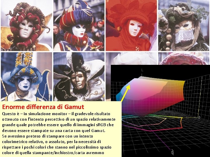 Enorme differenza di Gamut Questo è – in simulazione monitor – il gradevole risultato