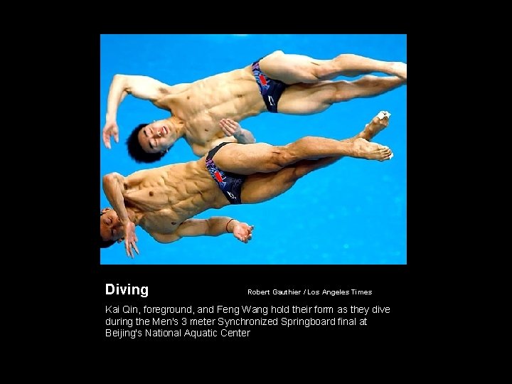 Diving Robert Gauthier / Los Angeles Times Kai Qin, foreground, and Feng Wang hold