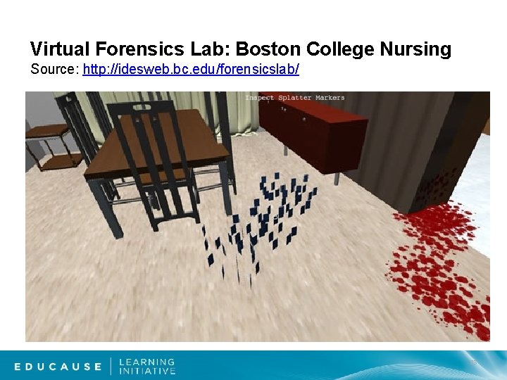 Virtual Forensics Lab: Boston College Nursing Source: http: //idesweb. bc. edu/forensicslab/ 33 