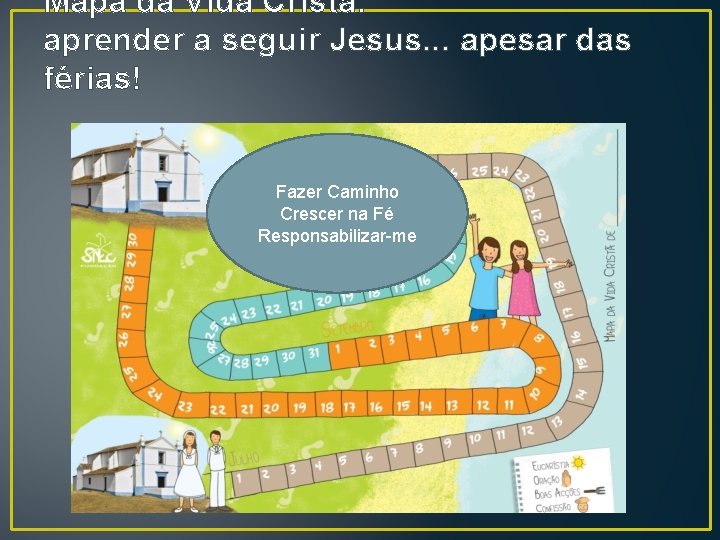 Mapa da Vida Cristã: aprender a seguir Jesus. . . apesar das férias! Fazer