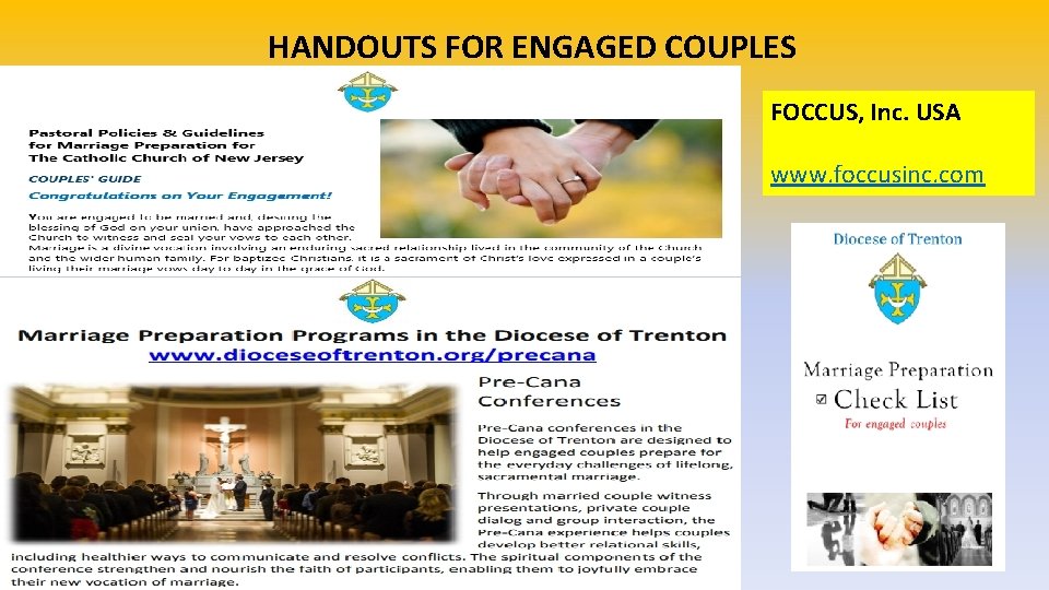 HANDOUTS FOR ENGAGED COUPLES FOCCUS, Inc. USA www. foccusinc. com 