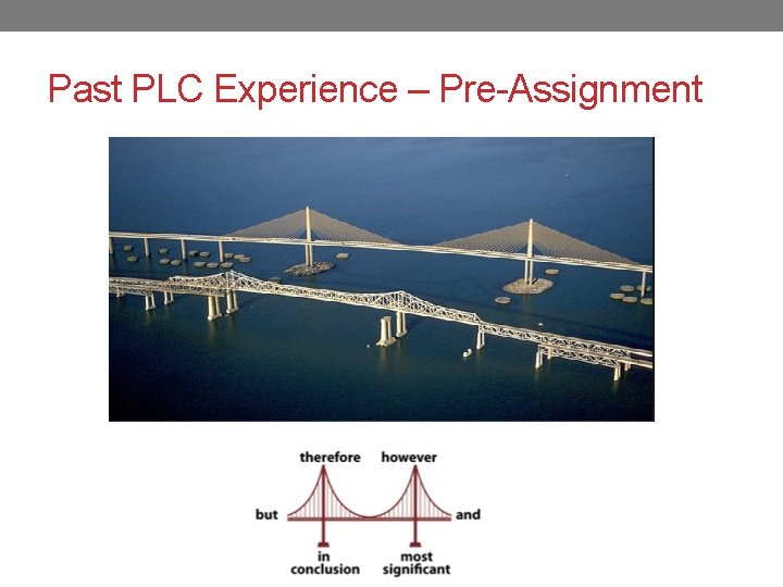 Past PLC Experience – Pre-Assignment 