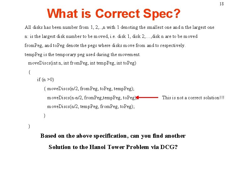 18 What is Correct Spec? All disks has been number from 1, 2, .