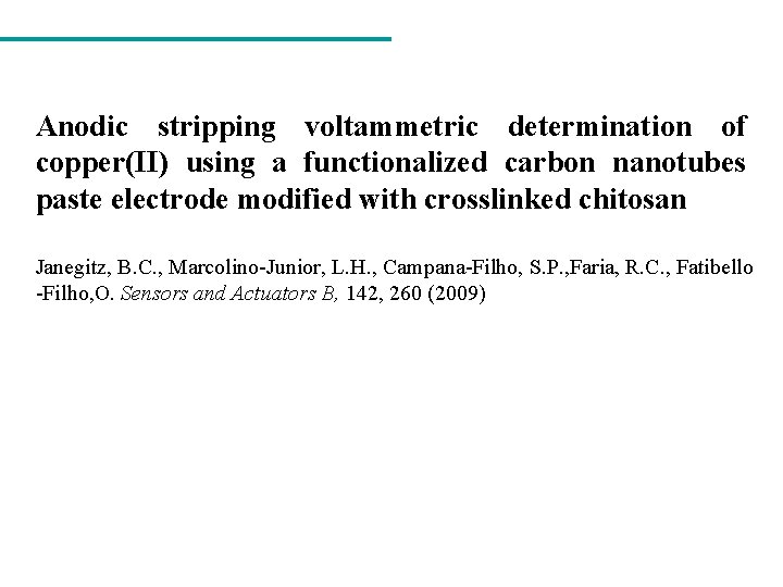 Anodic stripping voltammetric determination of copper(II) using a functionalized carbon nanotubes paste electrode modified