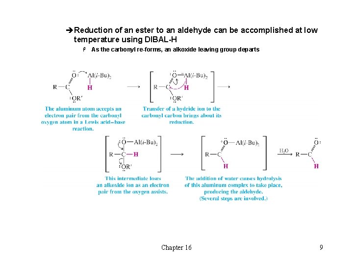 èReduction of an ester to an aldehyde can be accomplished at low temperature using
