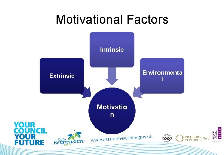 Motivational Factors Intrinsic Environmenta l Extrinsic Motivatio n 