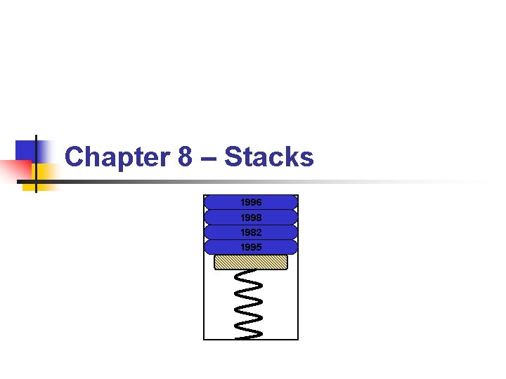 Chapter 8 – Stacks 1996 1998 1982 1995 