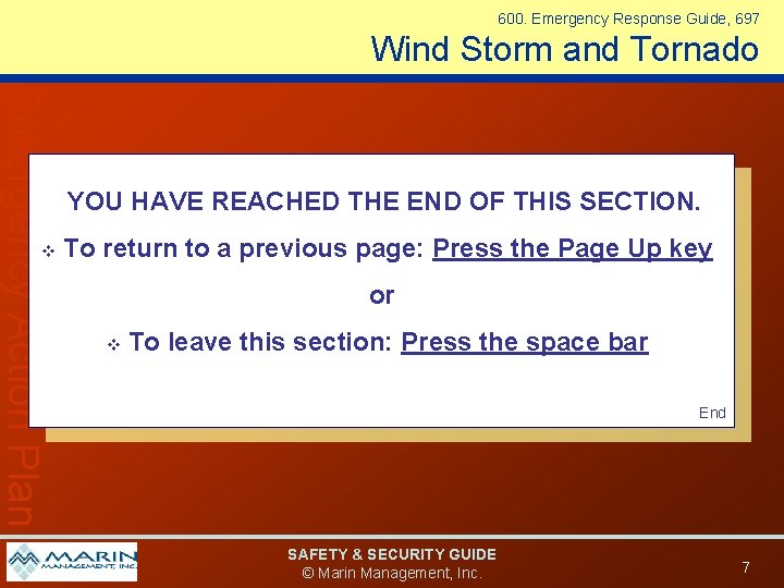 600. Emergency Response Guide, 697 Wind Storm and Tornado Emergency Action Plan v YOU