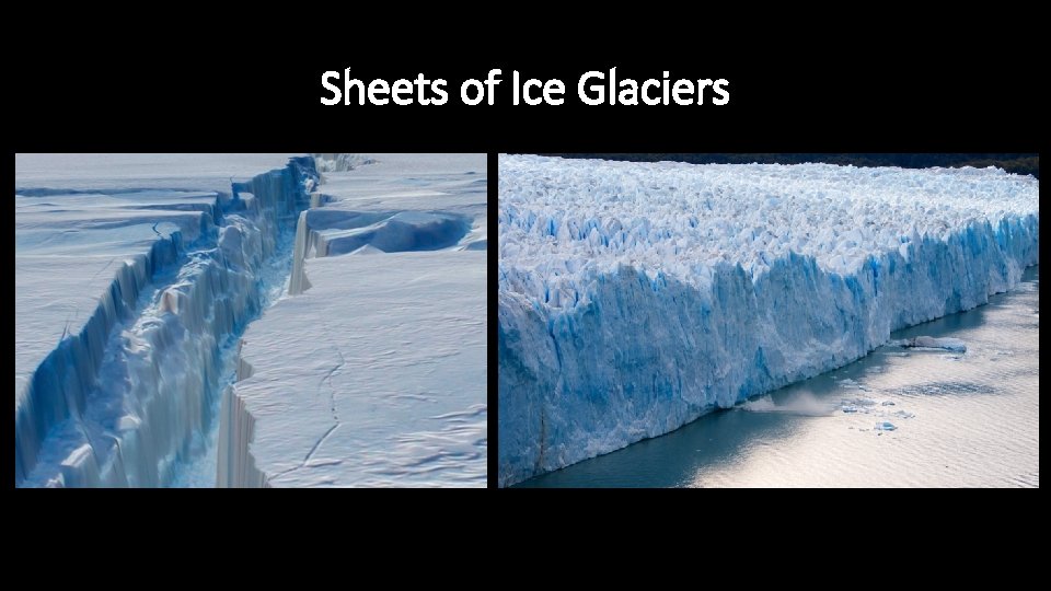 Sheets of Ice Glaciers 