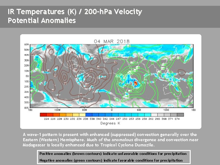 IR Temperatures (K) / 200 -h. Pa Velocity Potential Anomalies THIS SLIDE NOT UPDATED