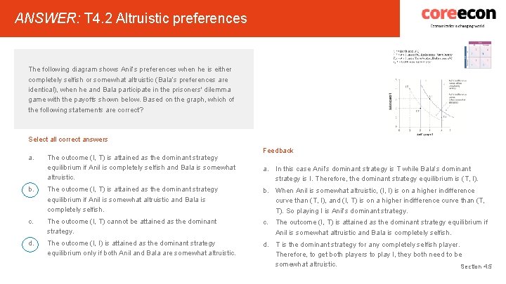 ANSWER: T 4. 2 Altruistic preferences The following diagram shows Anil’s preferences when he