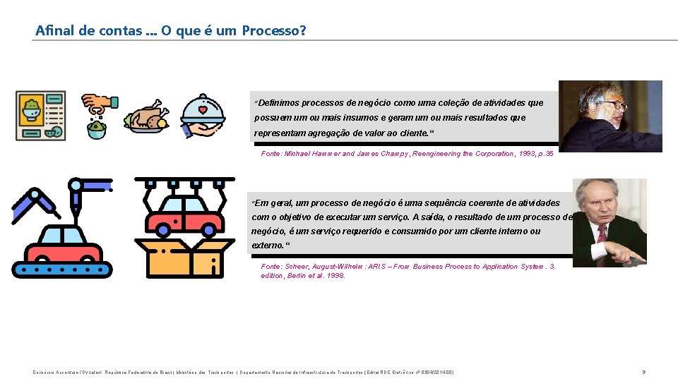 Afinal de contas. . . O que é um Processo? “Definimos processos de negócio