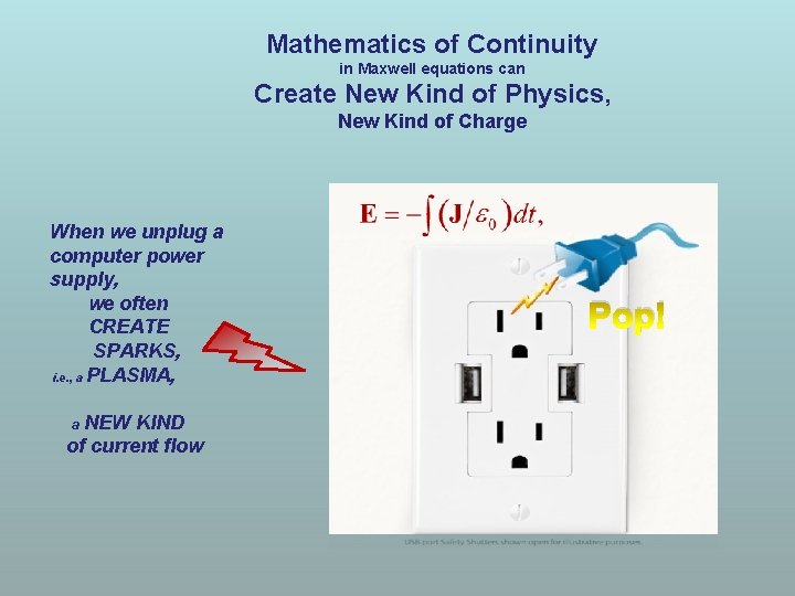 Mathematics of Continuity in Maxwell equations can Create New Kind of Physics, New Kind