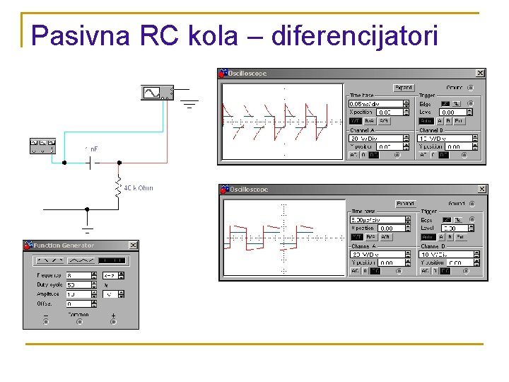 Pasivna RC kola – diferencijatori 