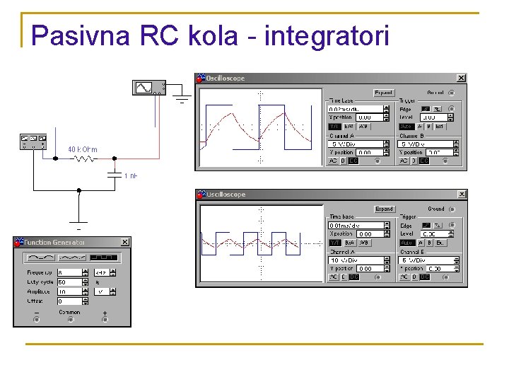 Pasivna RC kola - integratori 