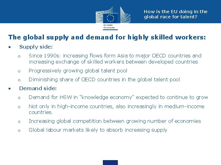 How is the EU doing in the global race for talent? The global supply