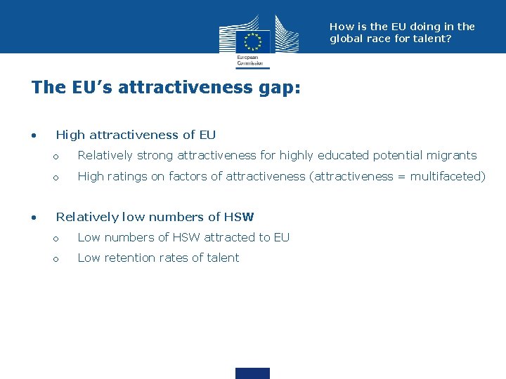 How is the EU doing in the global race for talent? The EU’s attractiveness