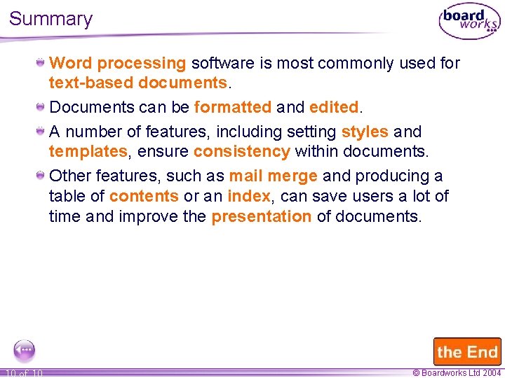 Summary Word processing software is most commonly used for text-based documents. Documents can be Summary Word processing software is most commonly used for text-based documents. Documents can be
