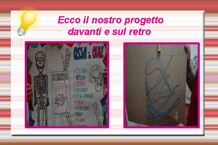 Ecco il nostro progetto davanti e sul retro 