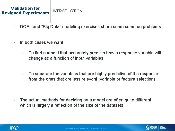 Model Validation Strategies for Designed Experiments Dr Phil
