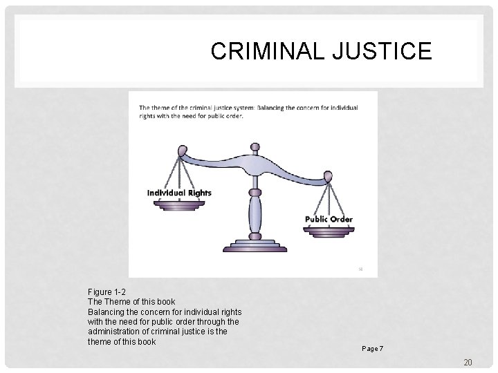  CRIMINAL JUSTICE Figure 1 -2 Theme of this book Balancing the concern for