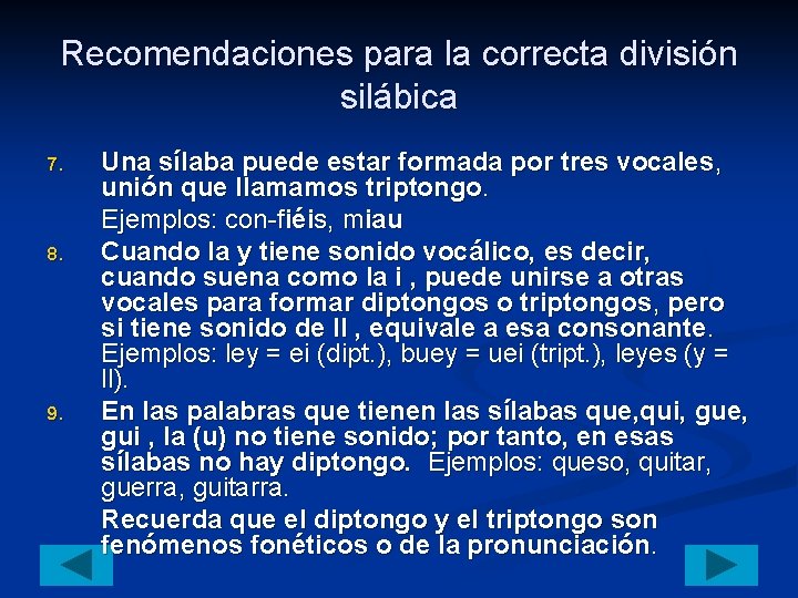 MODULO 1 ACENTUACIN DIVISIN SILBICA DIPTONGOS TRIPTONGOS E