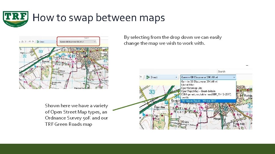 How to swap between maps By selecting from the drop down we can easily