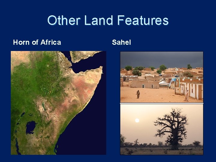 Other Land Features Horn of Africa Sahel 