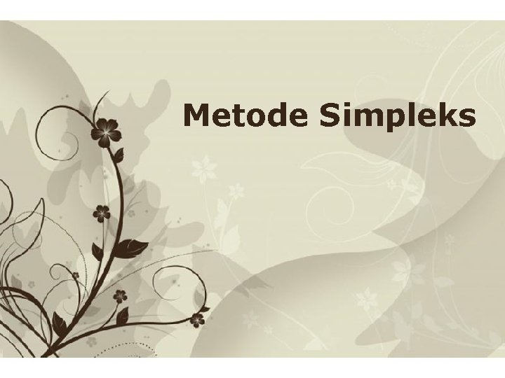 Metode Simpleks Free Powerpoint Templates Page 1 