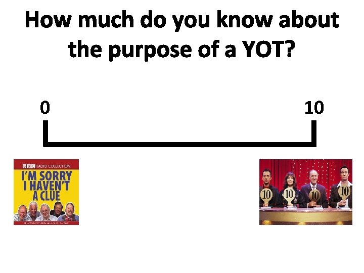 How much do you know about the purpose of a YOT? 0 10 