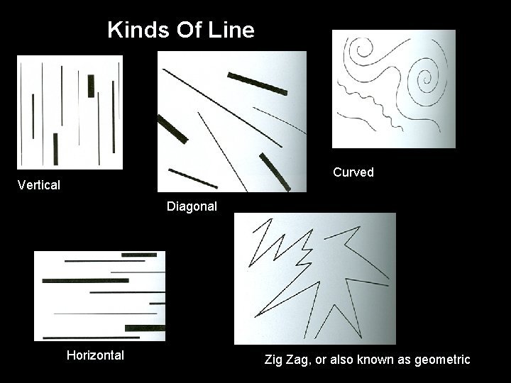 Kinds Of Line Curved Vertical Diagonal Horizontal Zig Zag, or also known as geometric