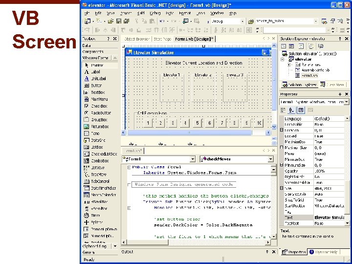VB Screen n © 2013 - Brad Myers n 14 