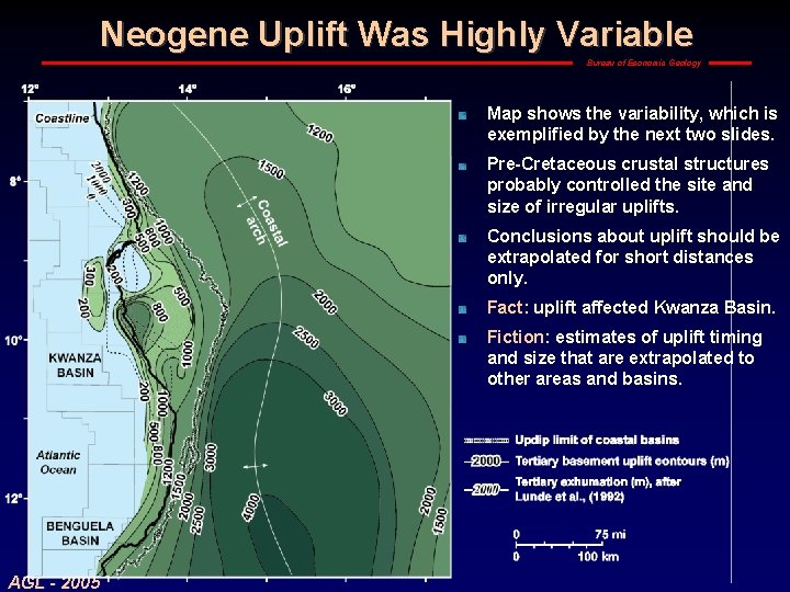 Neogene Uplift Was Highly Variable Bureau of Economic Geology Map shows the variability, which